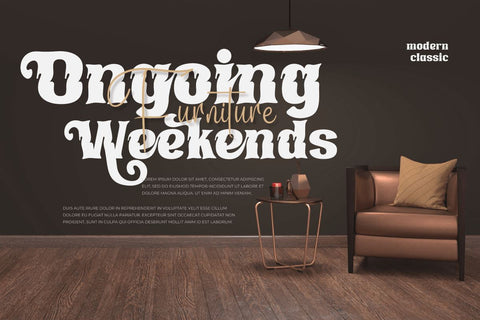 Anbenduk | Serif Classic Modernism Font twinletter 