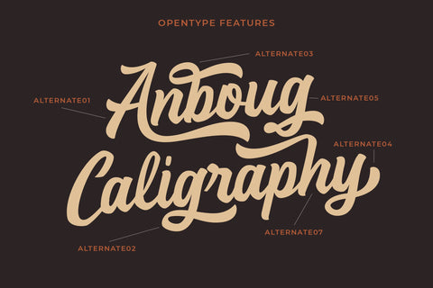 Anboug - Bold Handwritten Font Font ahweproject 