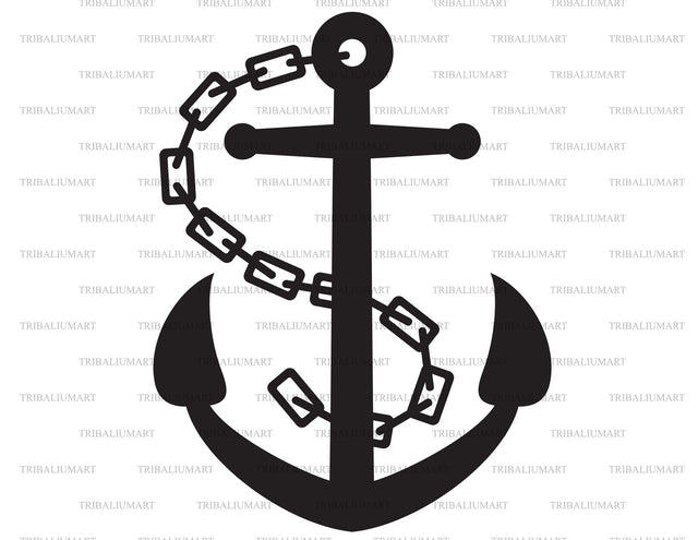 Anchor and Chain SVG TribaliumArtSF 