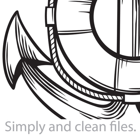 Anchor and lifesaver SVG TribaliumArtSF 