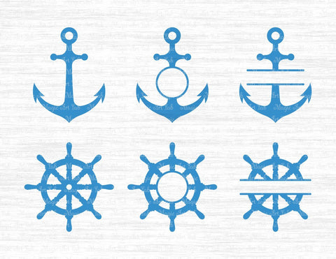 Anchor and Ship wheel cut files SVG MagicArtLab 