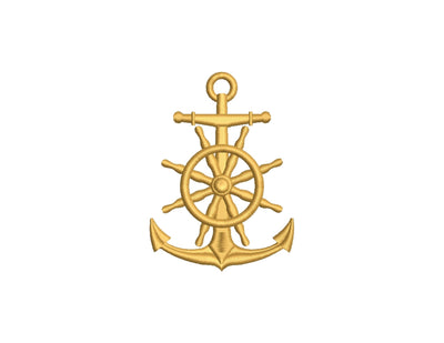 Anchor and Wheel Machine Embroidery Design, Ship Wheel Embroidery Desidn, 4x4 inch hoop Embroidery/Applique DESIGNS Nino Nadaraia 