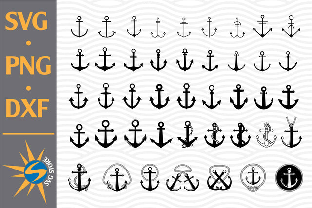 Anchor Bundle SVG, PNG, DXF Digital Files Include SVG SVGStoreShop 