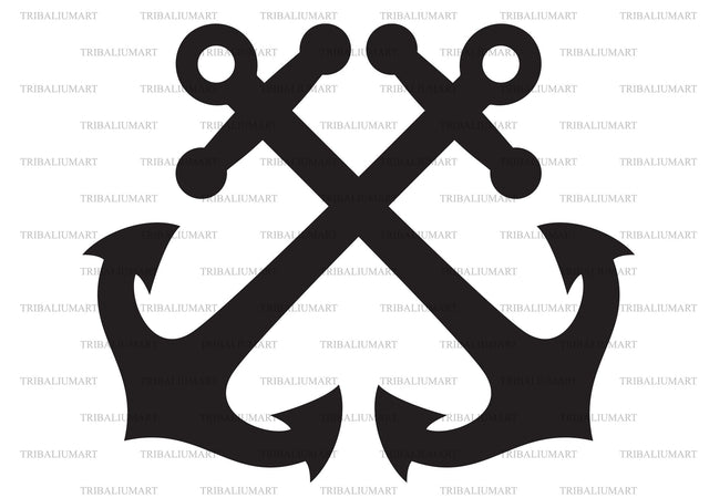 Anchor crossed SVG TribaliumArtSF 