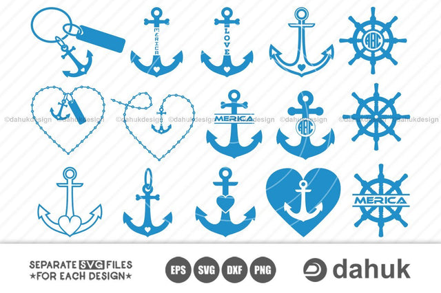 Anchor heart digital clipart svg , Anchor heart , Anchor heart Merica , Anchor vector SVG dahukdesign 
