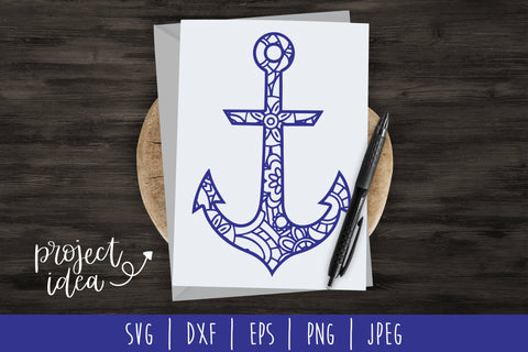 Anchor Mandala Zentangle SVG SavoringSurprises 