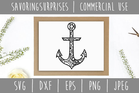 Anchor Mandala Zentangle SVG SavoringSurprises 
