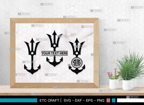 Anchor Monogram, Anchor Silhouette, Anchor SVG, Rope, Rope Anchor, Nautical, Ship, Navy, Boat Anchor, Sea, Ocean, Sailor, Sea Anchor, Sailing, SB00059 SVG ETC Craft 
