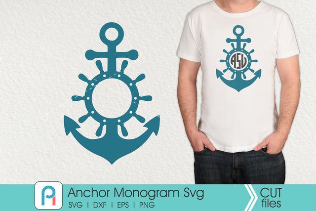 Anchor Monogram Svg, Anchor Svg, Anchor Clip Art, Anchor Dxf SVG Pinoyart Kreatib 