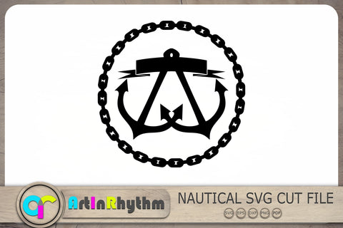 Anchor Monogram Svg, Anchor Svg, Nautical Svg SVG Artinrhythm shop 