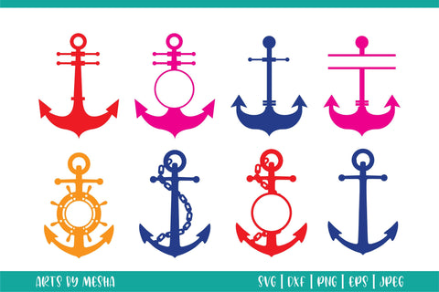 Anchor Monogram Svg Bundle SVG DIYCUTTINGFILES 