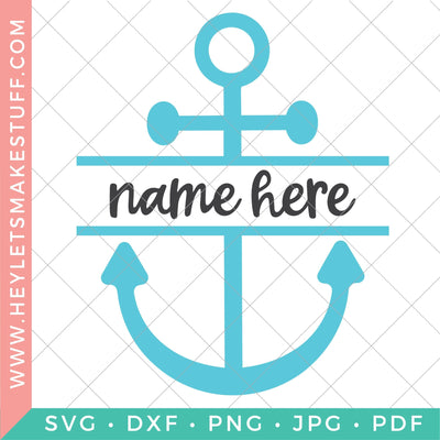 Anchor Monogram SVG Hey Let's Make Stuff 