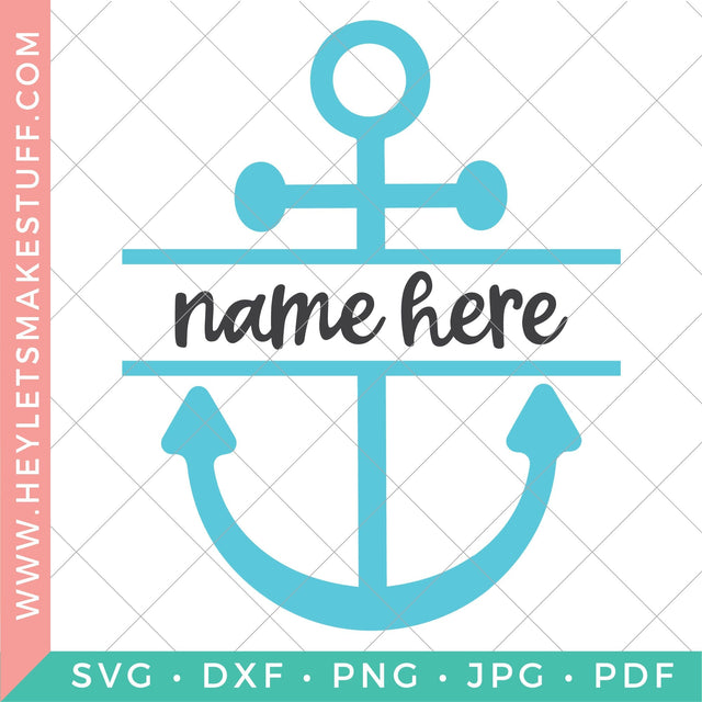Anchor Monogram SVG Hey Let's Make Stuff 