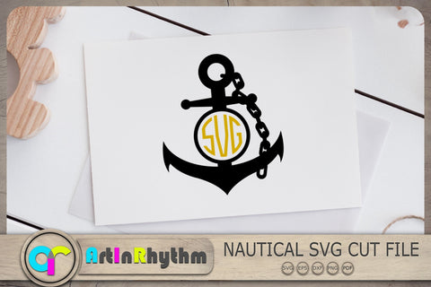 Anchor Monogram Svg, Nautical Svg, Anchor Svg SVG Artinrhythm shop 