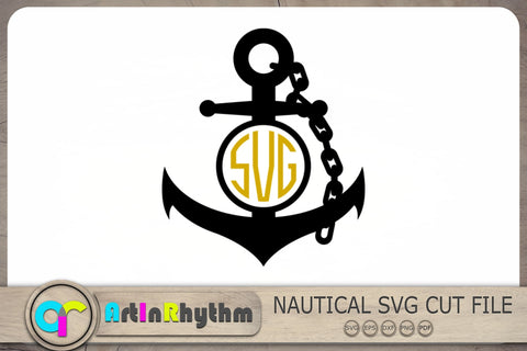 Anchor Monogram Svg, Nautical Svg, Anchor Svg SVG Artinrhythm shop 