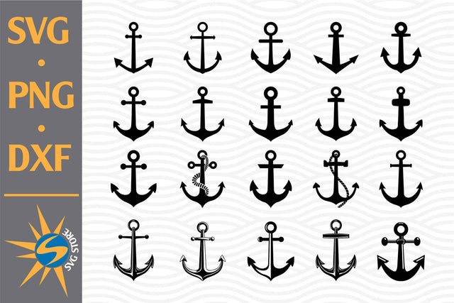 Anchor Silhouette SVG, PNG, DXF Digital Files Include SVG SVGStoreShop 