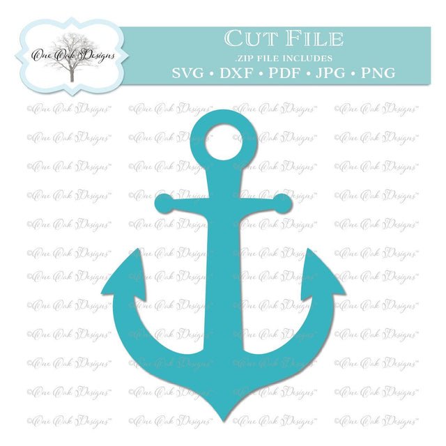 Anchor - Solid SVG One Oak Designs 