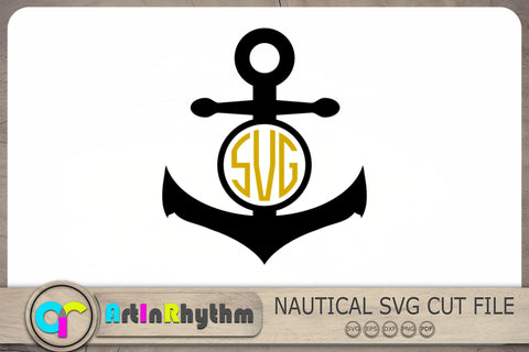 Anchor Svg, Anchor Circle Monogram Svg, Nautical Svg SVG Artinrhythm shop 