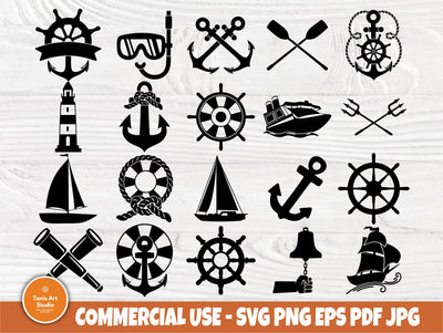 Anchor SVG Bundle, Nautical Svg, Boat Svg, Summer SVG TonisArtStudio 