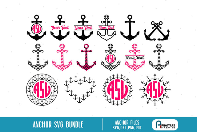 Anchor Svg Bundle SVG Pinoyart Kreatib