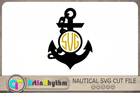 Anchor with chain Svg, Anchor Svg, Anchor Monogram Svg, Nautical Svg SVG Artinrhythm shop 