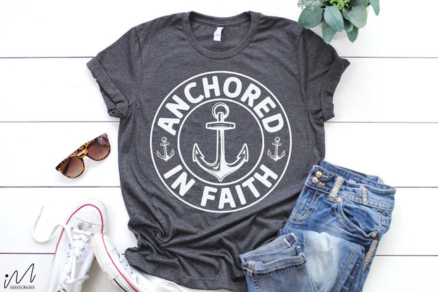 Anchored in faith shirt svg, Jesus svg, Faith svg, Storm svg, God svg, Faith svg, Storm t shirt svg, Christian t shirt svg, Digital file SVG Isabella Machell 