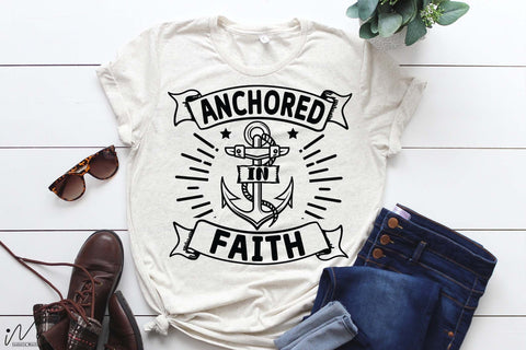 Anchored in faith svg, Jesus svg, Faith svg, Storm svg, God svg, Faith t sirt svg, Storm t shirt svg, Christian t shirt svg, Digital file SVG Isabella Machell 