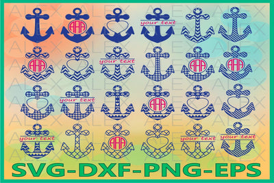 Anchors Monogram Svg SVG AlexSVGStudio 