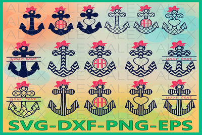 Anchors Monogram Svg SVG AlexSVGStudio 