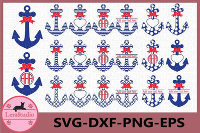 Anchors Monogram Svg SVG Lerastudio 