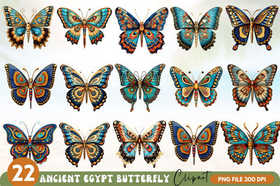 Ancient Egypt Butterfly Sublimation Bundle SVG Regulrcrative 