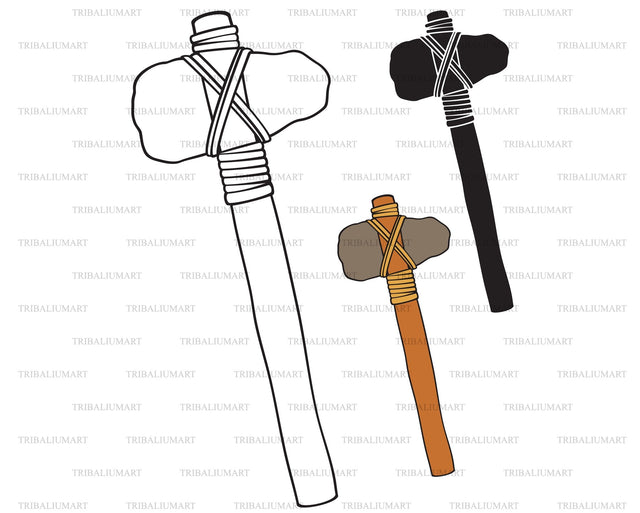 Ancient stone axe SVG TribaliumArtSF 
