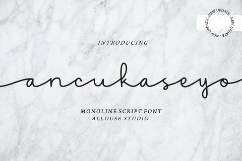 Ancukaseyo - Monoline Script Font Allouse.Studio 