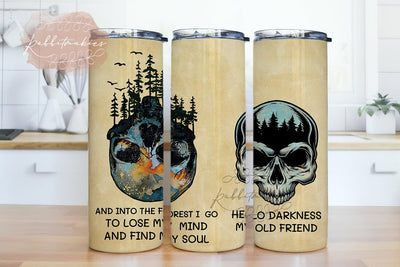 And Into The Forest I Go To Lose My Mind And Find My Soul 20oz Sublimation Tumble Wrap PNG Sublimation Rabbitmakies 