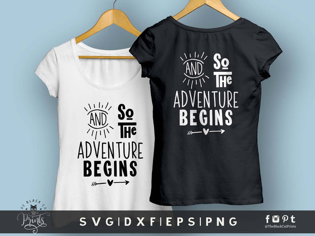 And So The Adventure Begins | Travel Cut File SVG TheBlackCatPrints 