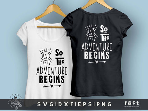 And So The Adventure Begins | Travel Cut File SVG TheBlackCatPrints 