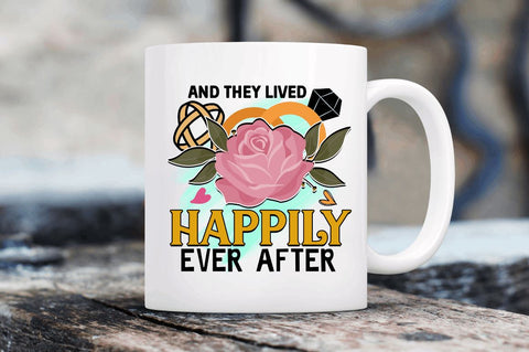 And they lived happily ever after Sublimation PNG, Wedding Sublimation Design Sublimation Regulrcrative 