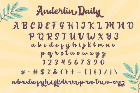 Anderlin Daily Font Irvan Randi 