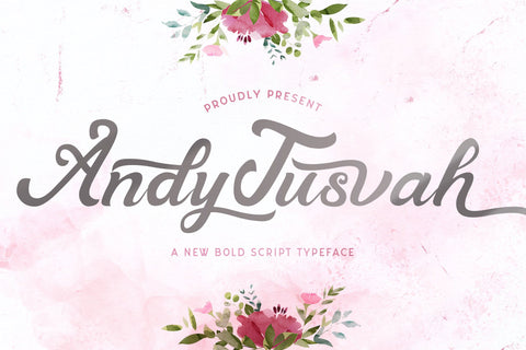 Andy Tusvah - Bold Script Font Font StringLabs 