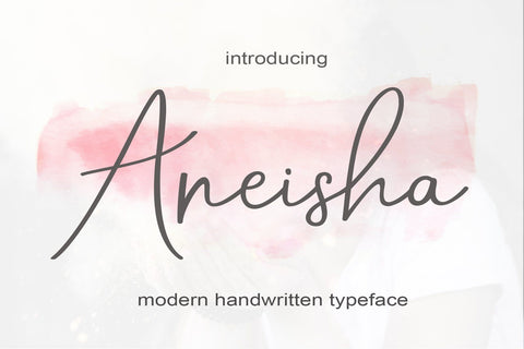 Aneisha Script Font Font Mrletters 