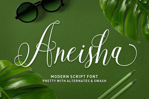 Aneisha Script Font Solidtype 