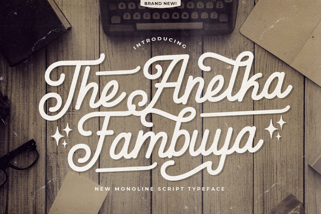 Anelka Fambuya - Monoline Retro Script Font Font StringLabs 
