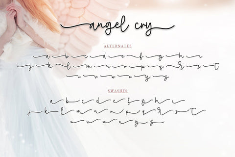Angel cry Font Stefani Letter 