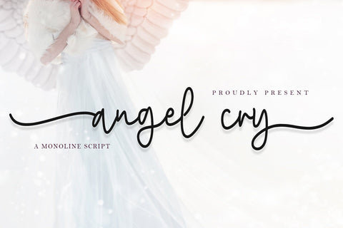 Angel cry Font Stefani Letter 