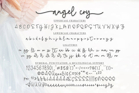 Angel cry Font Stefani Letter 