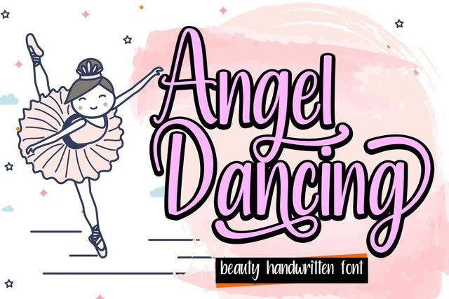 Angel Dancing Font Supersemar Letter 