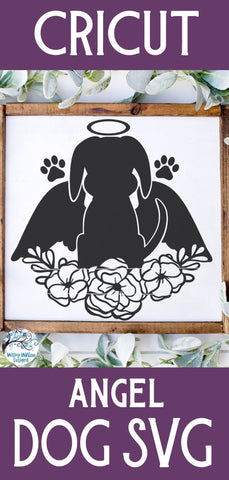 Angel Dog Svg SVG Wispy Willow Designs 