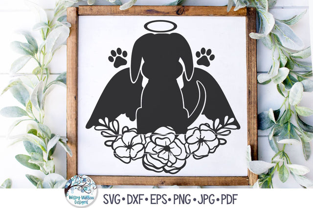 Angel Dog Svg SVG Wispy Willow Designs 