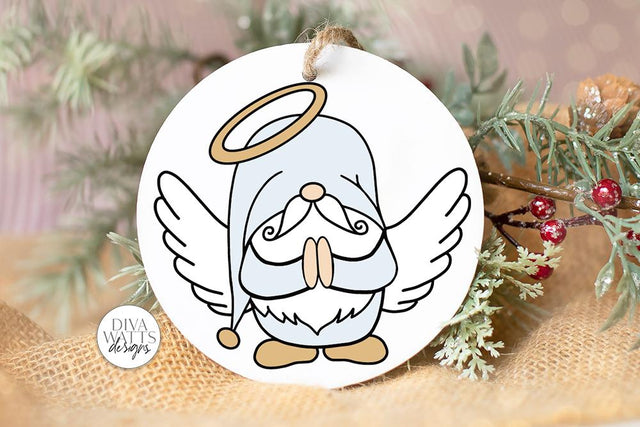 Angel Gnome SVG | Christmas Gnome for Ornaments Shirts Signs & More SVG Diva Watts Designs 