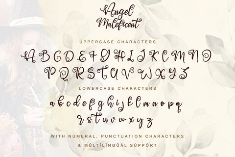 ANGEL MALEFICENT (10 STYLES IN 1 TYPEFACE) Font Letterara 
